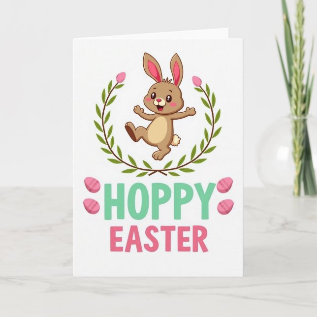Hoppy Easter Animal Friend Card (Front)