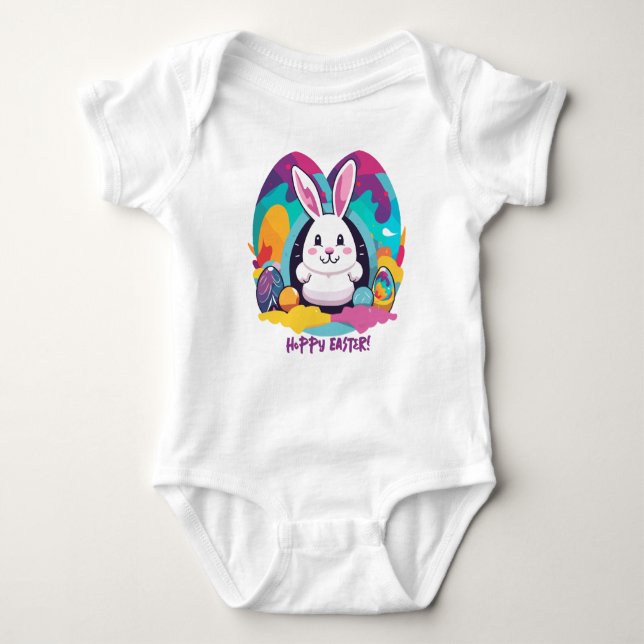 Hoppy Easter! Baby Bodysuit (Front)