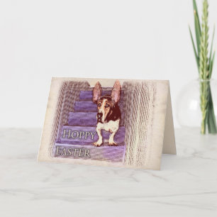 Hoppy Easter basset card