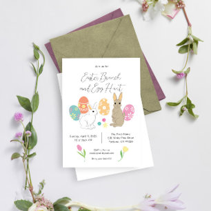 Hoppy Easter bruch and egg hunt Invitation