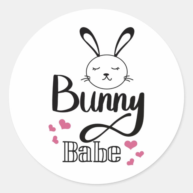 Hoppy Easter, Bunny Be  Classic Round Sticker (Front)