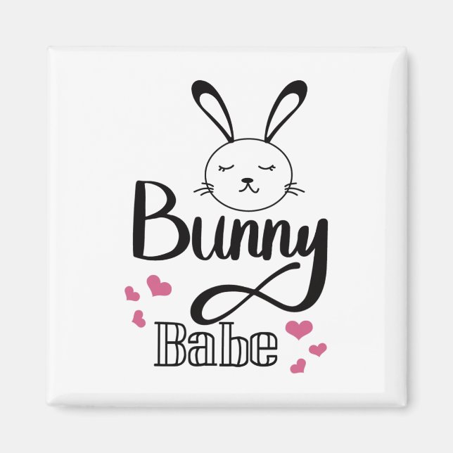Hoppy Easter, Bunny Be  Magnet (Front)