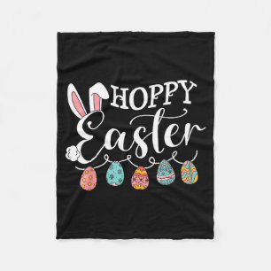 Hoppy easter bunny eggs funny  fleece blanket