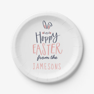 HOPPY EASTER BUNNY PAPER PLATE