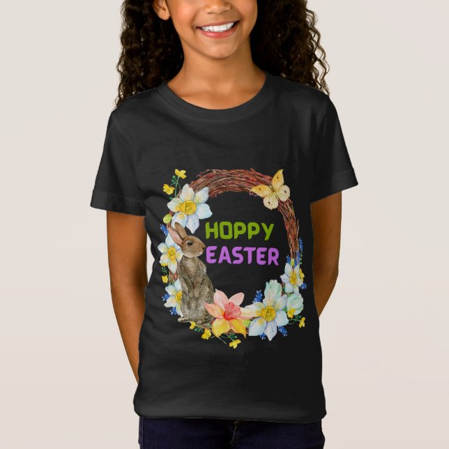 Hoppy Easter Bunny T-Shirt (Front)