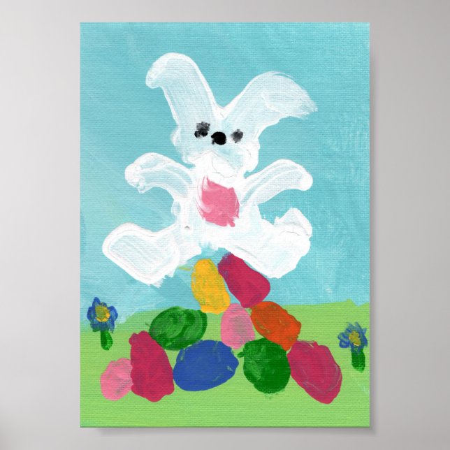 Hoppy Easter Child's Art Print (Front)