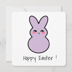 Hoppy Easter Cute bunny card 