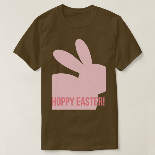 Hoppy Easter Cute Bunny Rabbit Pun Design Perfect  T-Shirt (Design Front)