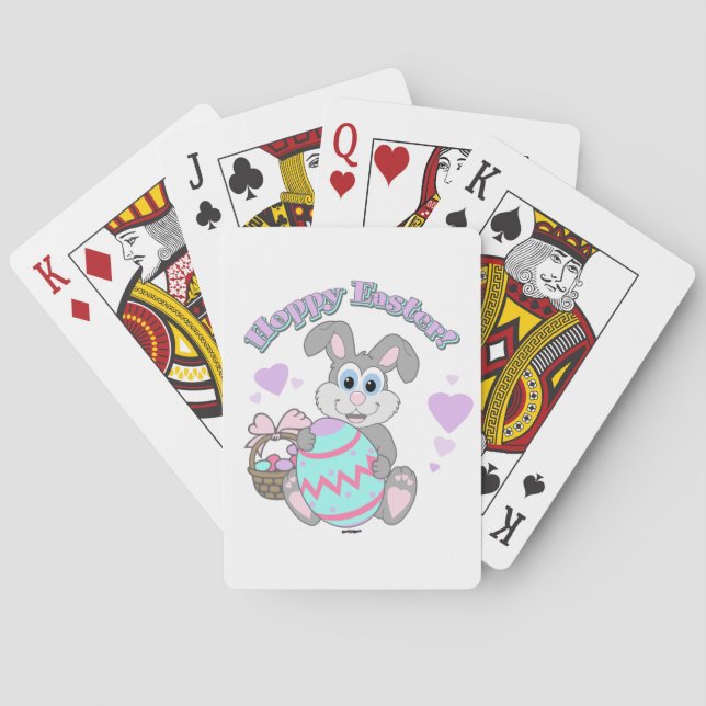 Hoppy Easter! Easter Bunny Playing Cards (Back)