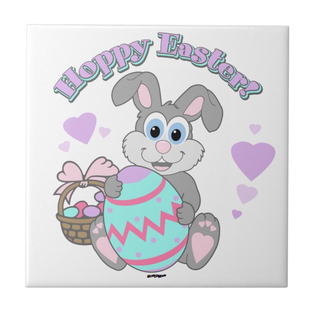 Hoppy Easter! Easter Bunny Tile (Front)