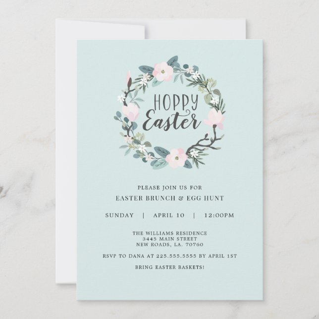 Hoppy Easter Egg Hunt Invitation (Front)