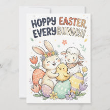 Hoppy Easter, Everybunny! - Cute Easter Greeting