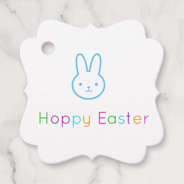 Hoppy Easter Favour Tags (Front)