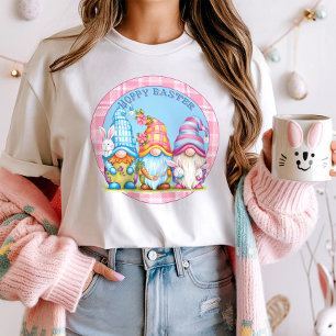 Hoppy Easter Gnome Shirt, Cute Spring Bunny  T-Shirt