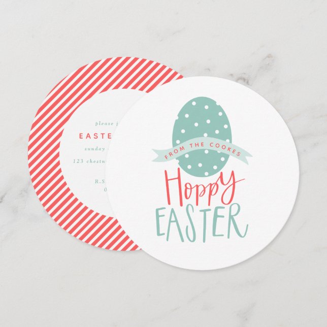 HOPPY EASTER INVITATION (Front/Back)