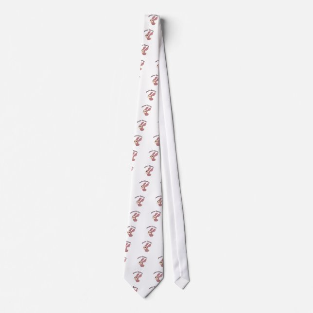 Hoppy Easter Pink Bunny Tie (Front)