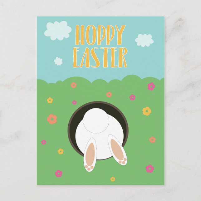 "Hoppy Easter" postcard (Front)
