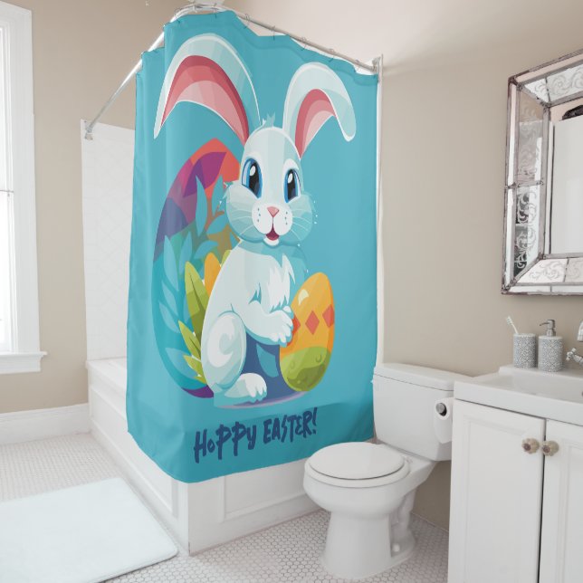 Hoppy Easter! Shower Curtain (In Situ)