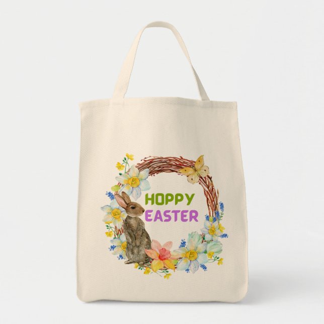 Hoppy Easter Tote Bag (Front)