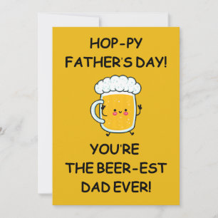 Hoppy Father's Day Card Beerest Dad Ever