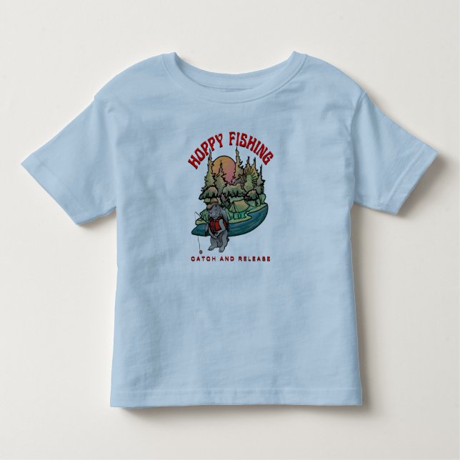 Hoppy Fishing Catch and Release Toddler T-Shirt (Front)