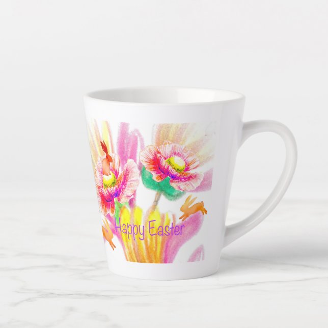 Hoppy Floral Easter Latte Mug (Right)