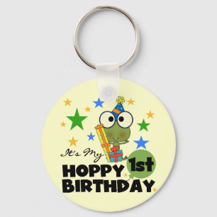 Hoppy Frog 1st Birthday T shirts and Gifts Key Ring
