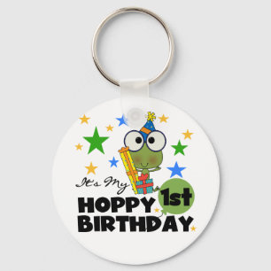 Hoppy Frog 1st Birthday T shirts and Gifts Key Ring