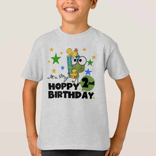 Hoppy Frog 2nd Birthday T-shirts and Gifts (Front)