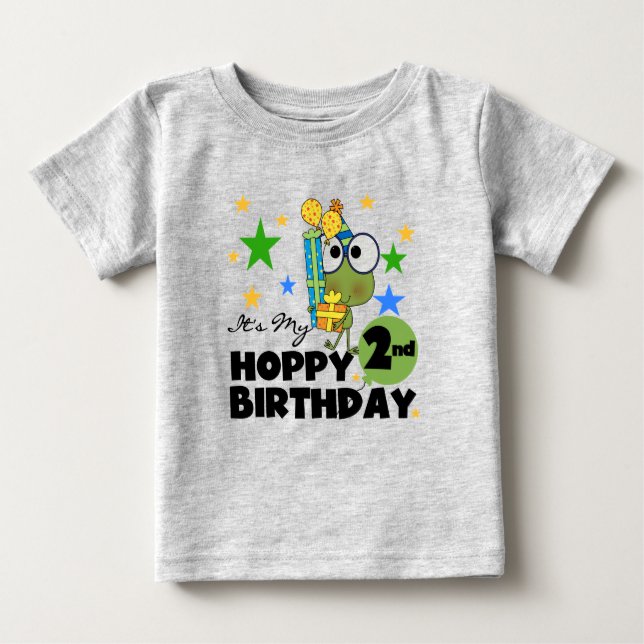 Hoppy Frog 2nd Birthday T-shirts and Gifts (Front)