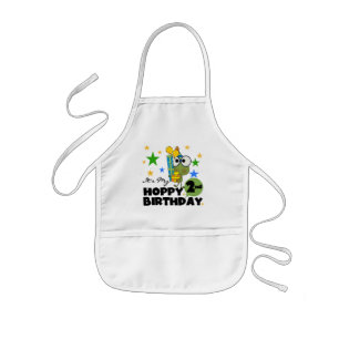 Hoppy Frog 2nd Birthday T-shirts and Gifts Kids Apron