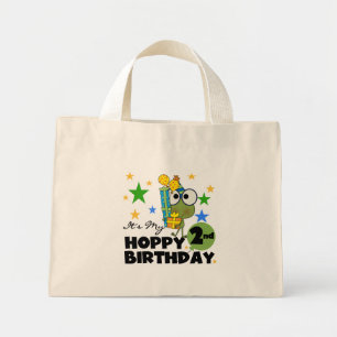 Hoppy Frog 2nd Birthday T-shirts and Gifts Mini Tote Bag