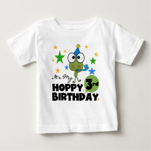Hoppy Frog 3rd Birthday Tshirts and Gifts