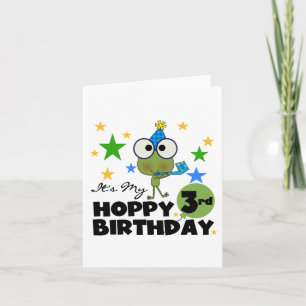 Hoppy Frog 3rd Birthday Tshirts and Gifts Card