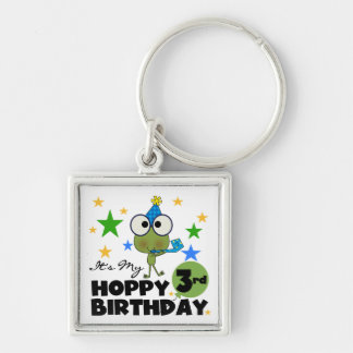 Hoppy Frog 3rd Birthday Tshirts and Gifts Key Ring