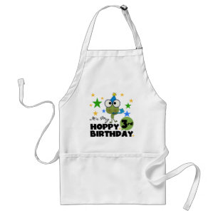 Hoppy Frog 3rd Birthday Tshirts and Gifts Standard Apron