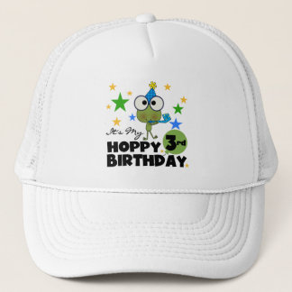 Hoppy Frog 3rd Birthday Tshirts and Gifts Trucker Hat