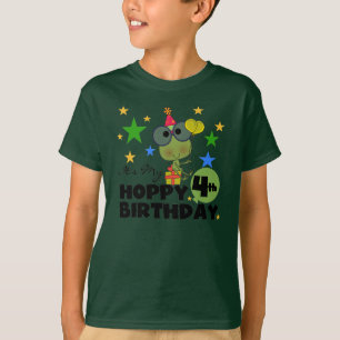 Hoppy Frog 4th Birthday T-shirts and Gifts