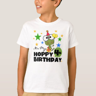 Hoppy Frog 4th Birthday T-shirts and Gifts