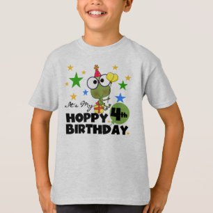 Hoppy Frog 4th Birthday T-shirts and Gifts