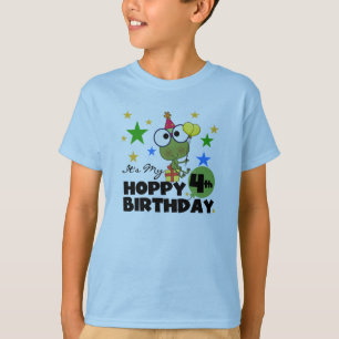 Hoppy Frog 4th Birthday T-shirts and Gifts