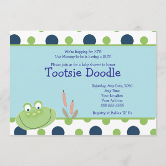 HOPPY FROG Froggy Baby Shower Invitation