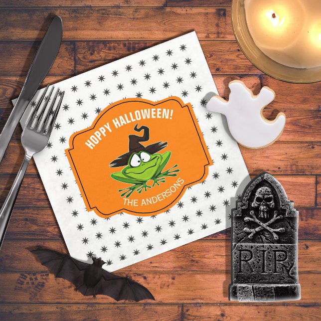 Hoppy Halloween Frog ID221 Napkin (Creator Uploaded)