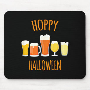 Hoppy Halloween - Funny Halloween Beer Drinking Mouse Pad