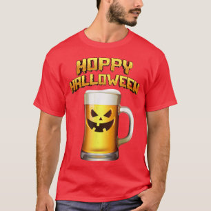Hoppy Halloween Pumpkin Face Beer Drinkers 1782 T-Shirt