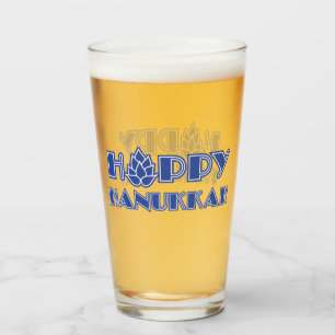 Hoppy Hanukkah Glass
