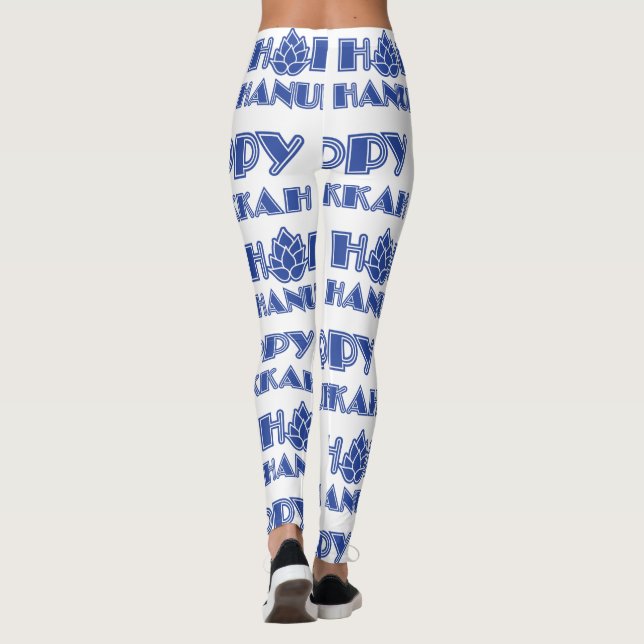 Hoppy Hanukkah Leggings (Back)