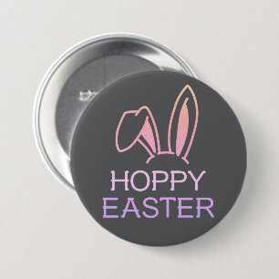 Hoppy Hare Pastel Easter Button