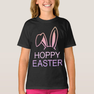 Hoppy Hare Pastel Kids Easter Tee