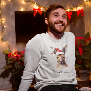 Hoppy Holidays, Christmas Kangaroo custom T-Shirt